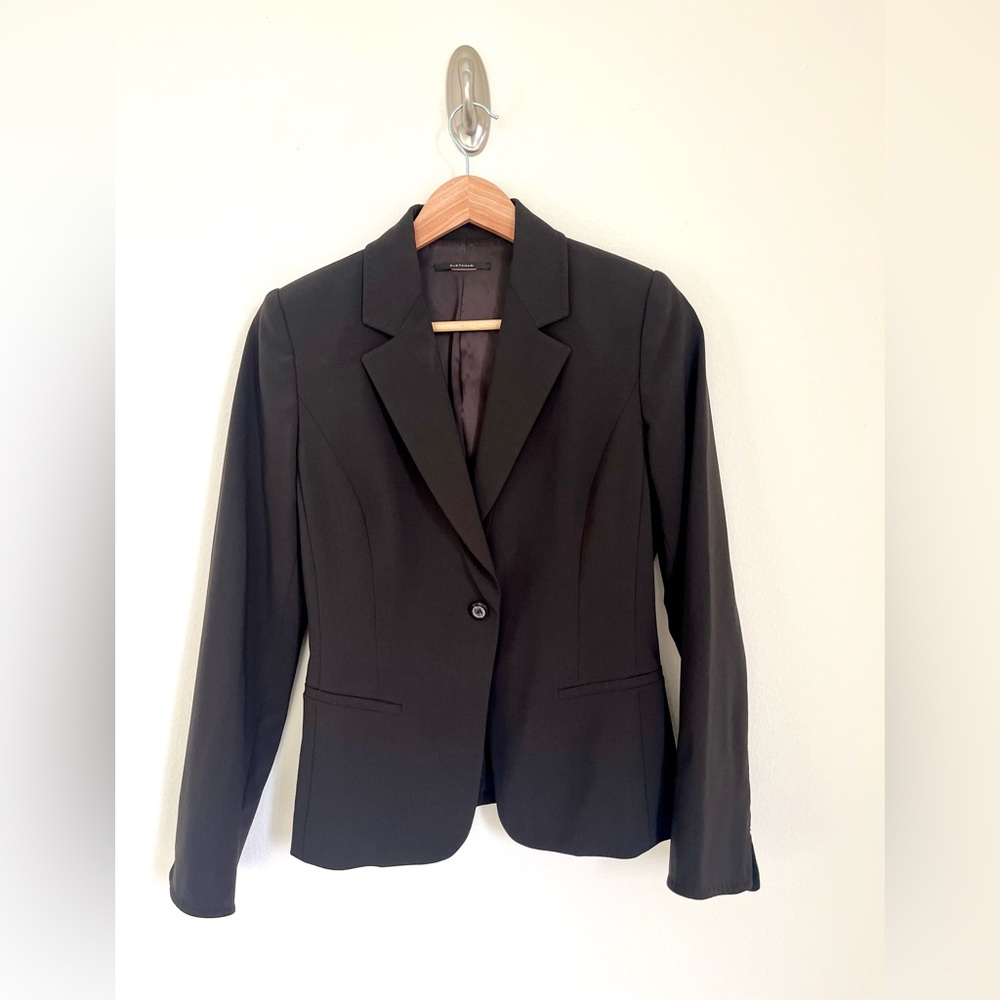 ELI TAHARI Black Lined Tailored Blazer Women’s Career Office Jacket Xtra-Small - Picture 2 of 12